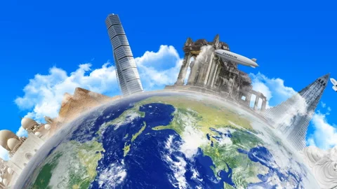 Rotating planet Stock Footage 95941558