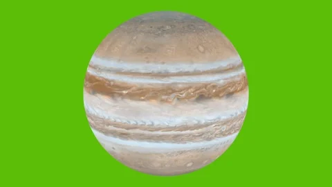 Rotating Planet Jupiter Green Screen Animation 4K Stock Footage 335747794