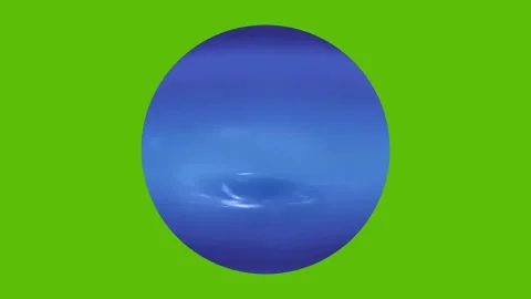 Rotating Planet Neptune Green Screen Animation 4K Stock Footage 335747773