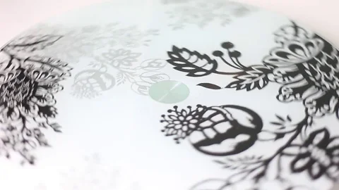 Rotating plate on white background Stock Footage 71983237