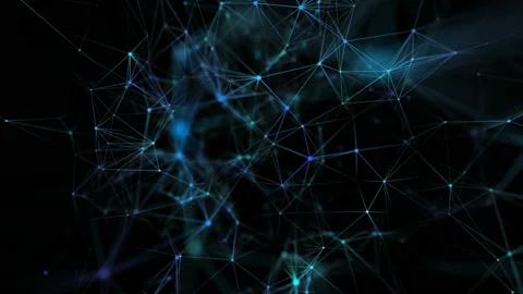 Rotating plexus animation structures. Technologic background with dark surface Stock Footage 115630026