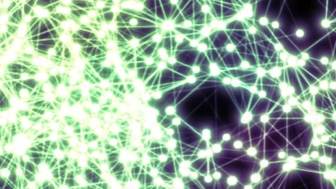 Rotating Plexus particles on a black screen. Stock Footage 273600136