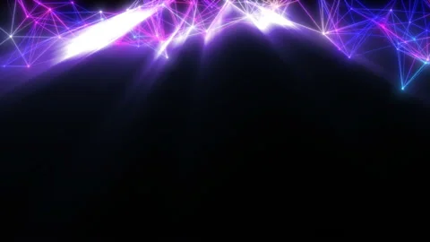 A rotating polygonal figure at the top of the screen on a black background Stock Footage 124689992