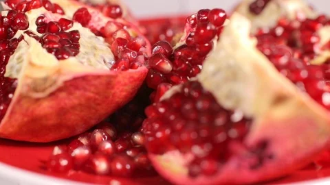Rotating pomegranate seeds Stock Footage 123180544