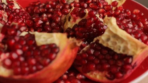 Rotating pomegranate seeds Stock Footage 123180593