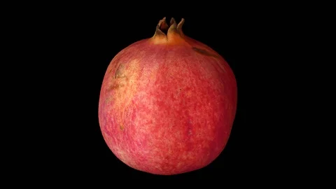 Rotating Pomegranate on Transparent Background (Alpha Channel) Stock Footage 92281591
