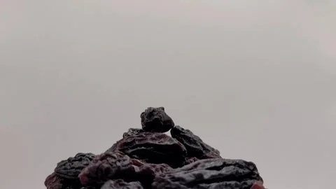 Rotating portion of big raisins. Stock Footage 288507595