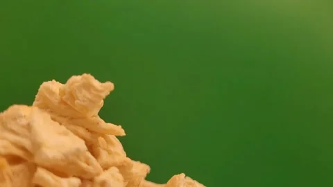 Rotating portion of dried pineapple on a beautiful background. Stock Footage 291321791