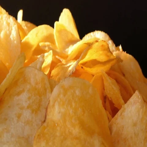 Rotating potato chips Stock Footage 69651486