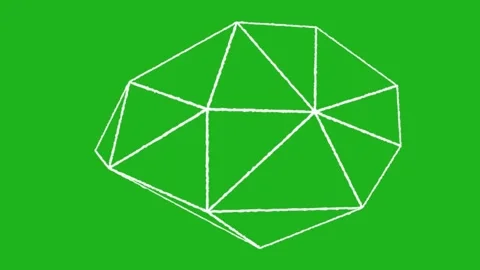 Rotating prismatic mesh with green screen background Stock Footage 132971816