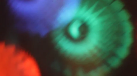 Rotating projected colored shapes Video stock 24710478