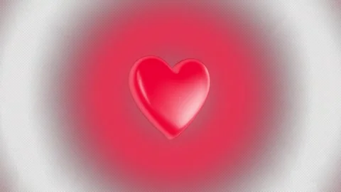 Rotating pulsing red heart seamless loop love animation Stock Footage 328716256