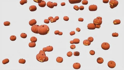 Rotating Pumpkins On Alpha Stock Footage 249710716