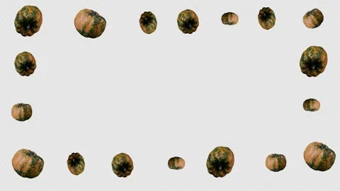 Rotating pumpkins falling on transparent background Stock-Footage 319067049