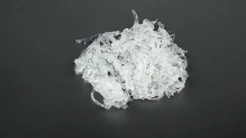 Rotating Pure White Clean Swiftlet Bird Nest Strands On Black Plate Video stock 339369480