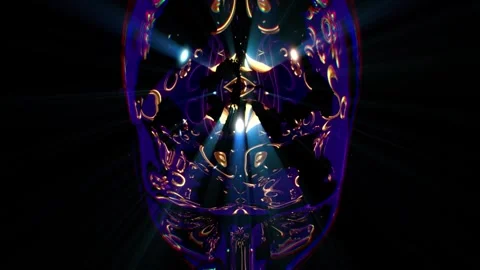 Rotating Purple head loop Video stock 263035864