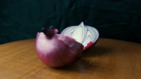 Rotating Purple Onion bulb Stock Footage 169290767