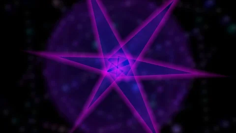 Rotating purple star Stock Footage 88985463