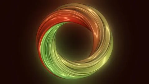 Rotating purple torus. 3D computer generated geometric animation. Rotation Stock-Illustration