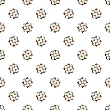 Rotating puzzle cubes forming a seamless background pattern Stock Illustration