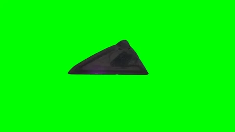 Rotating pyramid alien abduction spacecraft chroma key 4K Stock Footage 336916480