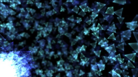 Rotating Pyramids Animation - Loop Blue Stock Footage 38190569