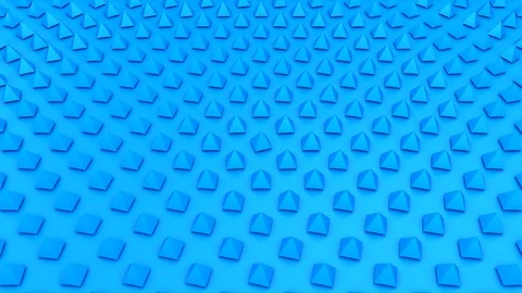 Rotating Pyramids Form A Wave Video stock 123727708