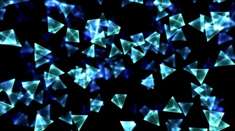 Rotating Pyramids - Loop, Blue Stock Footage 34256540