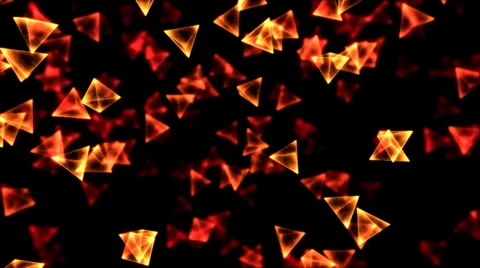 Rotating Pyramids - Loop, Orange, Red Stock Footage 34258039