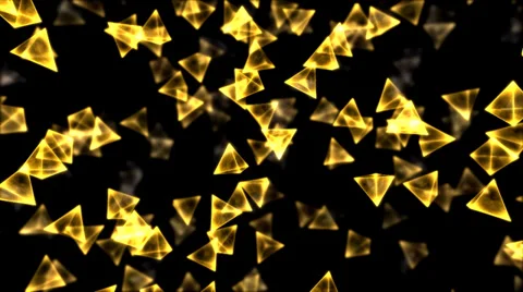 Rotating Pyramids - Loop, Yellow Video stock 34258467