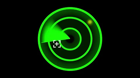 Rotating radar animation showing tech scan and loading motion. Green radar .. 動画素材 313426155