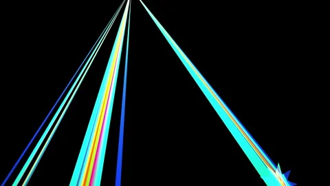 Rotating rainbow beam lights Stockbeeldmateriaal 313078120