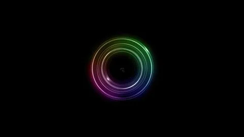 Rotating rainbow spectrum ring light abstract background Stock Illustration