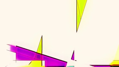 Rotating Random Geometrical Graphics Shapes Colored Figures Motion Animation Stock Footage 75790872