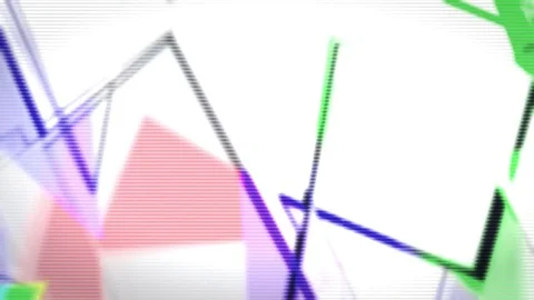 Rotating Random Geometrical Graphics Shapes Colored Figures Motion Animation Stock Footage 75797220