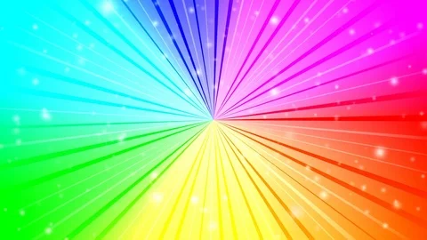 Rotating rays with burst effect and particles on colorful gradient background. Stock Footage 69780101