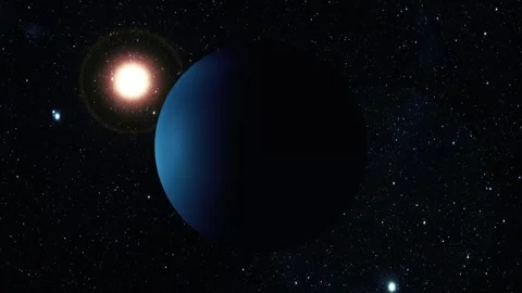 Rotating realistic 3d neptune planet animation on space galaxy 動画素材 315189376