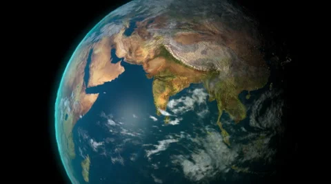 Rotating realistic earth Stock Footage 40635935