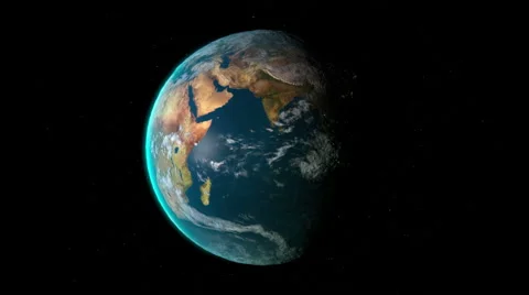 Rotating Realistic Earth Stock Footage 40687192