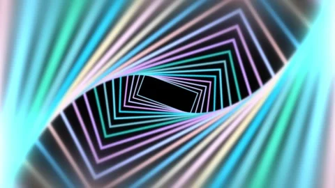 Rotating rectangles shapes as multicolor rectangle pattern background Stock Footage 253724698