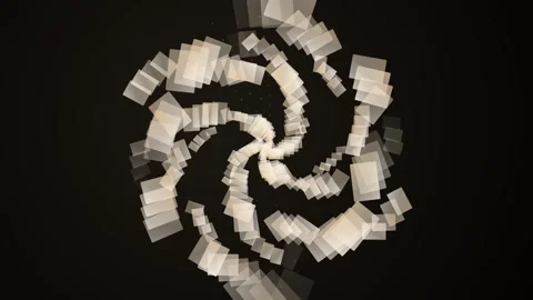 Rotating Rectangles Spiral Loop - Sleek Minimal Geometric Tech Backdrop 動画素材 341786821