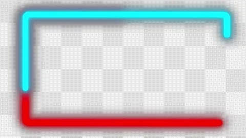 Rotating a red and blue rectangle on a black screen. Stock animation of abstract Stock Footage 252475511