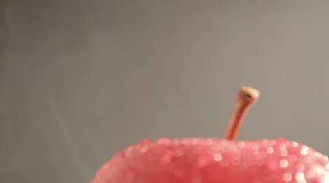 Rotating Red Apple - Crane Down Stock Footage 22010046