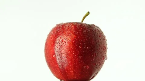 Rotating red apple Video stock 18400888