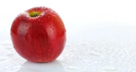 Rotating red apple on white background Stock Footage 102259941