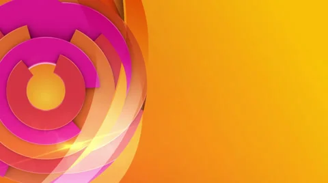 Rotating red circles on yellow and orange background, loop Stock Footage 37216231