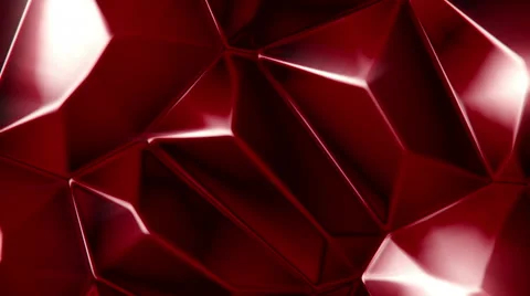 Rotating red crystals abstract background seamless loop Stock-Footage 61748823