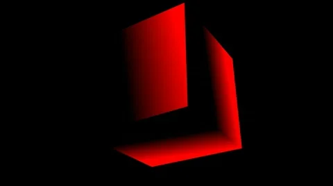 Rotating red cube Stock Footage 8991091