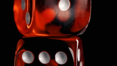 rotating red dice around its axis, on a ... | Stock Video | Pond5