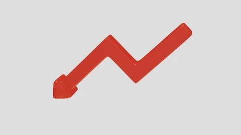 Rotating red downward arrow Stock Footage 111715272